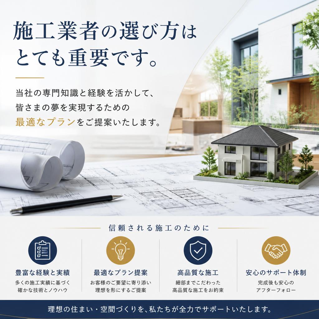 信頼できる施工業者を選ぼう