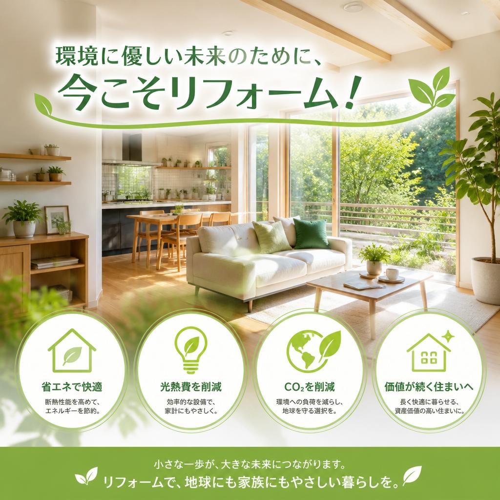 環境に優しい未来のために、今こそリフォーム！